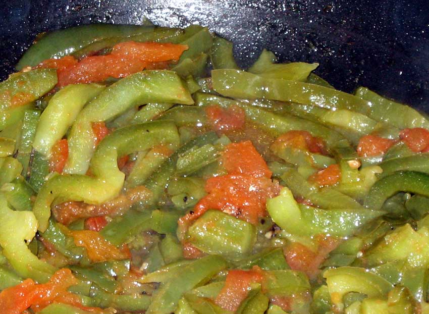 Paprikagemüse nachher